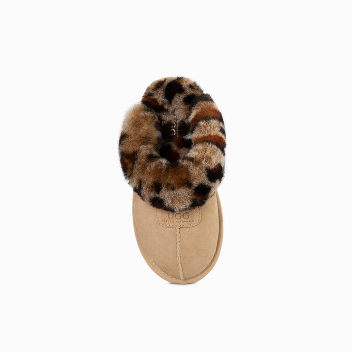 OZWEAR UGG Kids Coquette Slipper (Leopard Print)(Water Resistant)