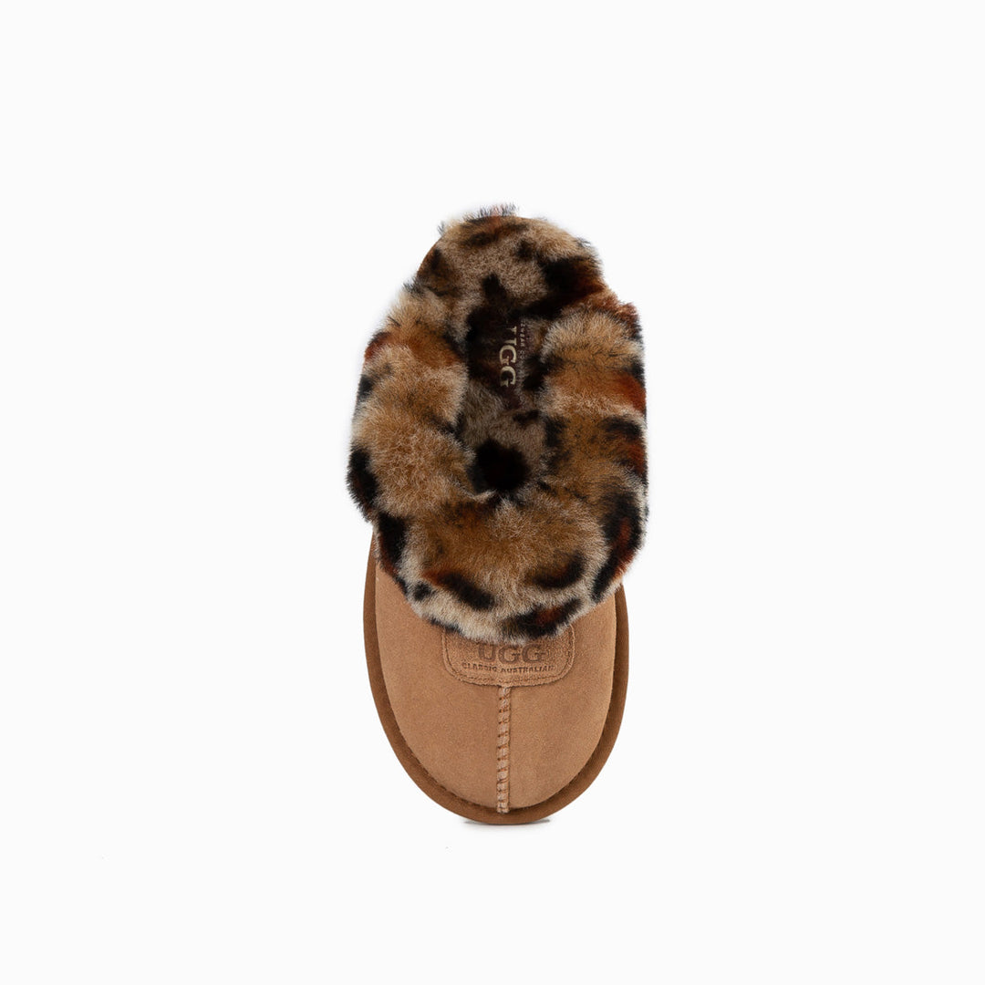 OZWEAR UGG Kids Coquette Slipper (Leopard Print)(Water Resistant)