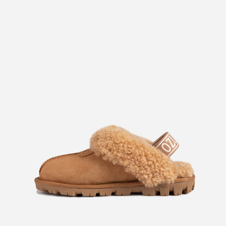 OZWEAR UGG Coquette Curly Slipper (Elastic Backstrap)