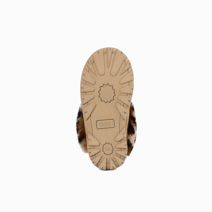 OZWEAR UGG Kids Coquette Slipper (Leopard Print)(Water Resistant)