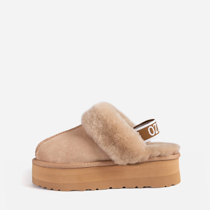 OZWEAR UGG High Platform Slipper (Elastic Backstrap) (5cm)