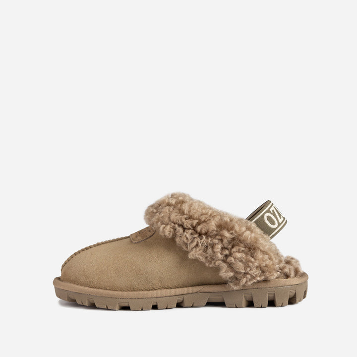 OZWEAR UGG Coquette Curly Slipper (Elastic Backstrap)
