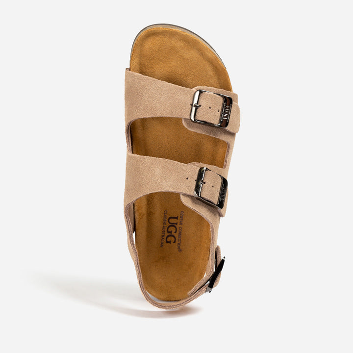 OZWEAR UGG Aussie Victoria Suede Leather Unisex Slipper (Buckle Straps)