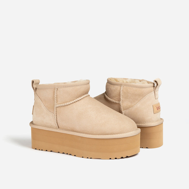 OZWEAR UGG Classic Platform Ultra Mini Boots (5cm)