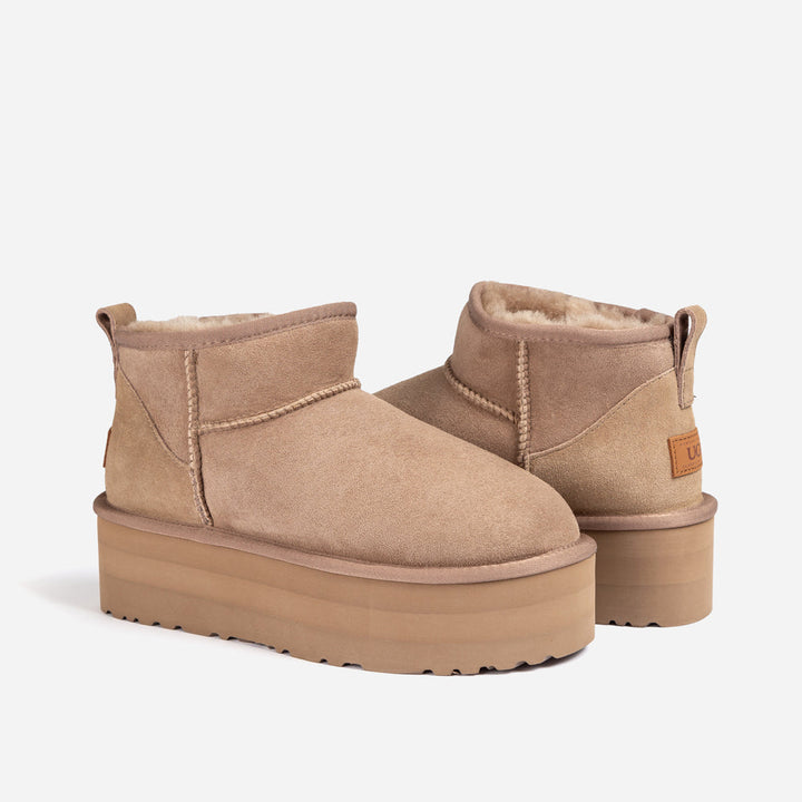 OZWEAR UGG Classic Platform Ultra Mini Boots (5cm)
