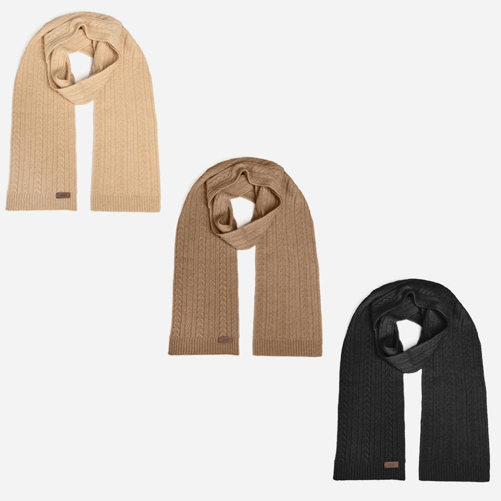 OZWEAR UGG Cable Knit Pure Cashmere Scarf