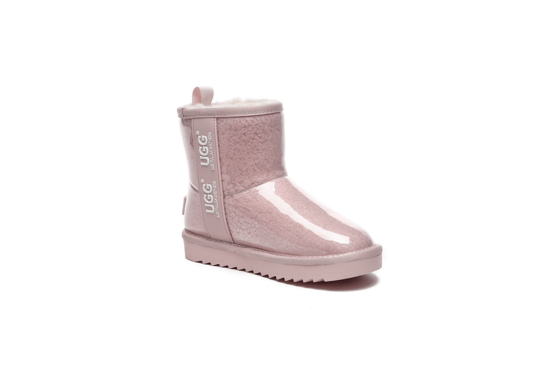 Kids Ugg Boots Clear Waterproof and Shearling Coated