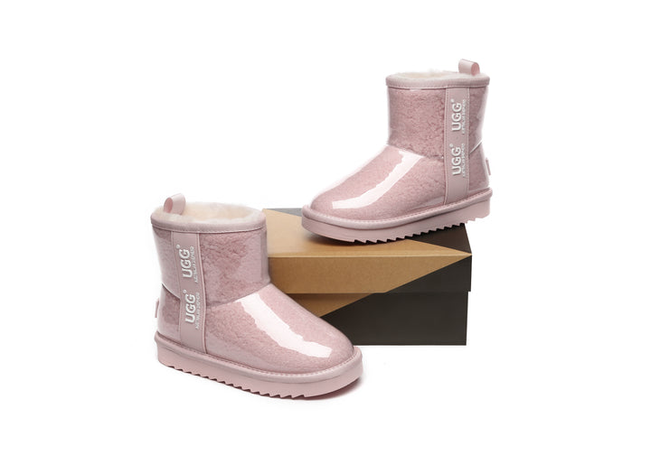 Kids Ugg Boots Clear Waterproof and Shearling Coated
