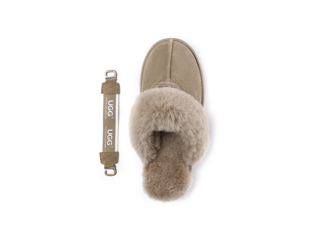 Removable Strap Slingback UGG Slipper Women Waffle Platform