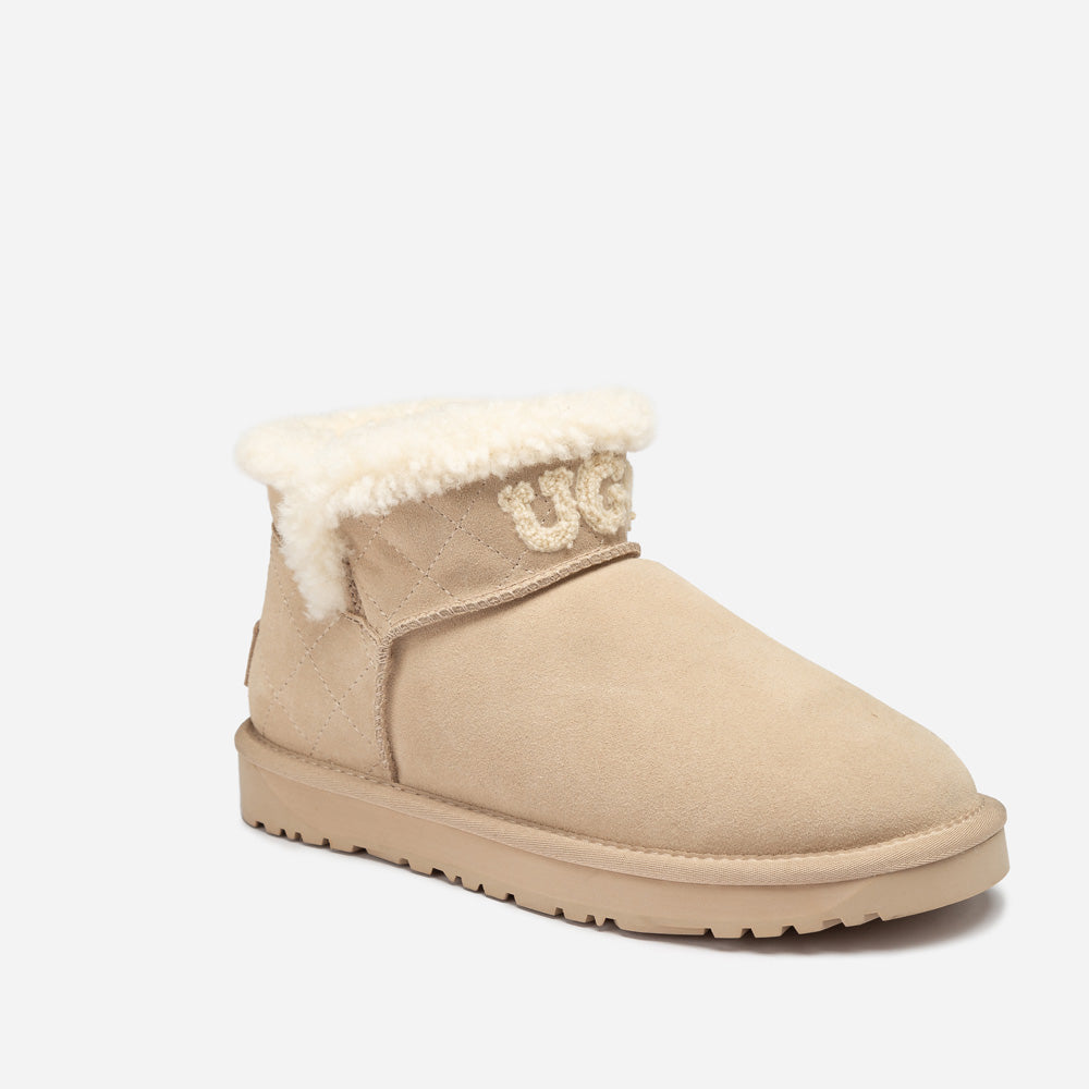 OZWEAR UGG Bondi Matelassé Shearling Ultra Mini Boot