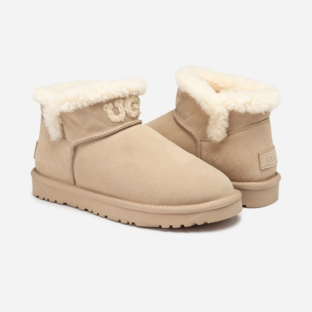 OZWEAR UGG Bondi Matelassé Shearling Ultra Mini Boot