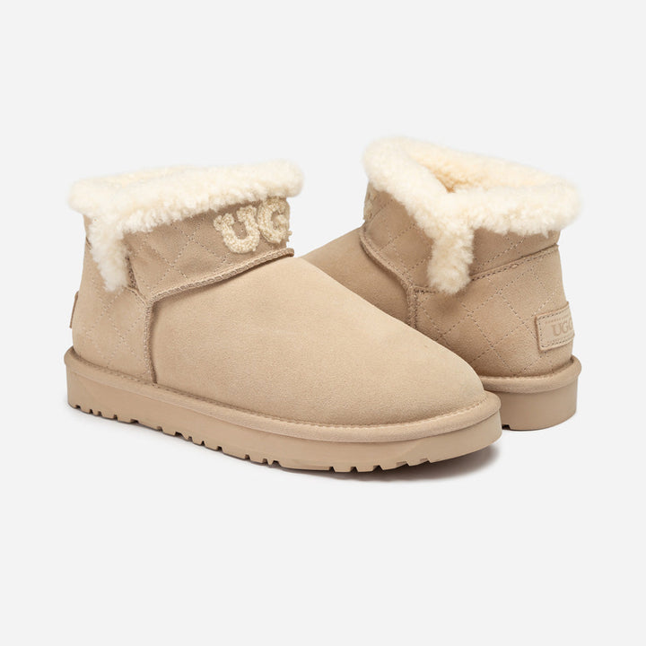 OZWEAR UGG Bondi Matelassé Shearling Ultra Mini Boot