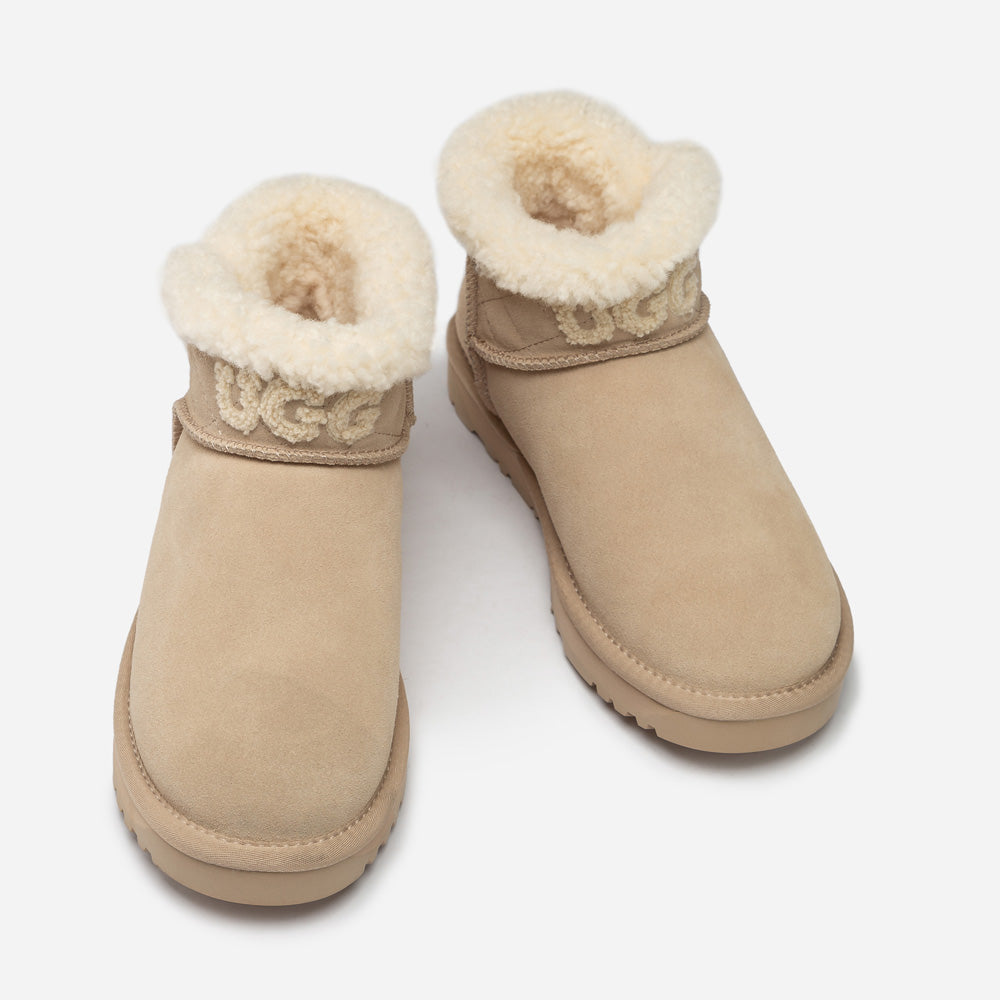 OZWEAR UGG Bondi Matelassé Shearling Ultra Mini Boot