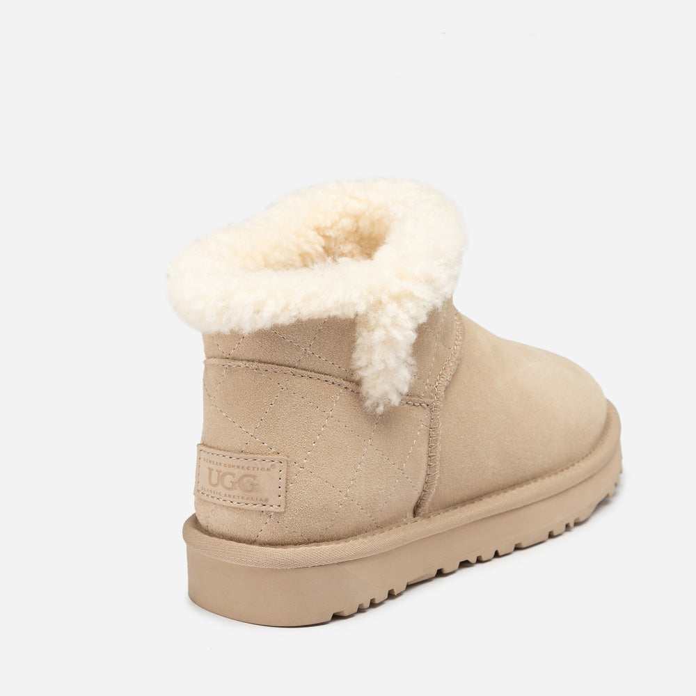 OZWEAR UGG Bondi Matelassé Shearling Ultra Mini Boot