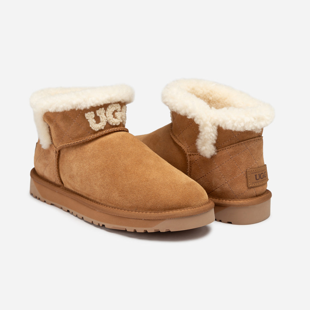 OZWEAR UGG Bondi Matelassé Shearling Ultra Mini Boot