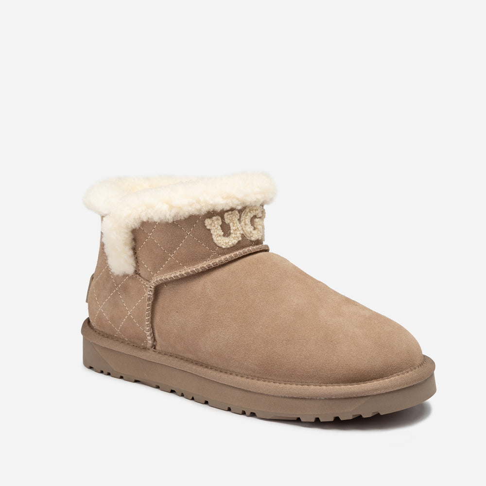 OZWEAR UGG Bondi Matelassé Shearling Ultra Mini Boot