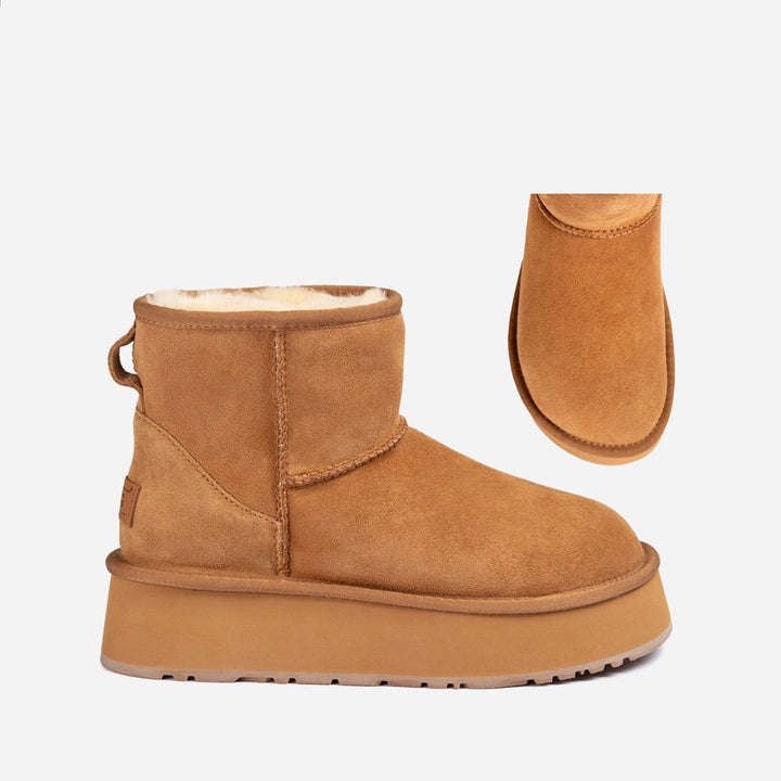OZWEAR UGG Classic Mini Platform Wild Cozy Boots