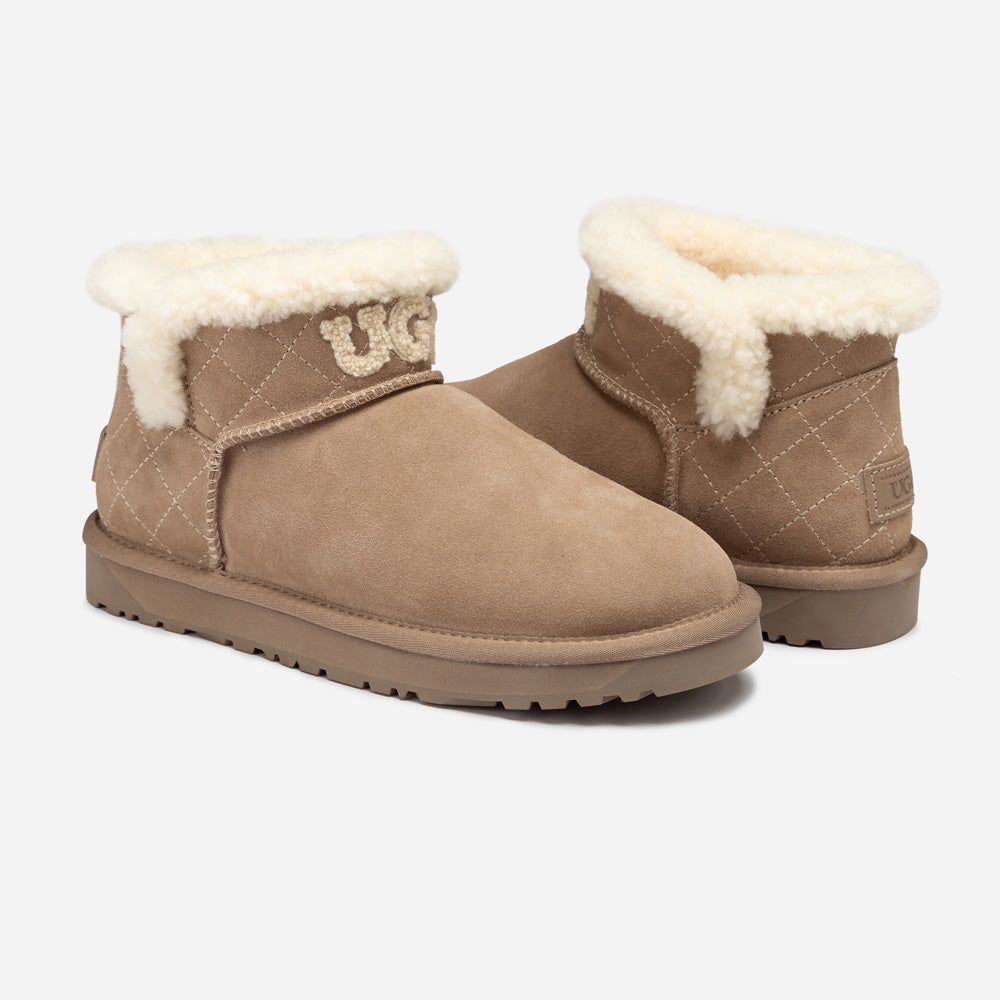 OZWEAR UGG Bondi Matelassé Shearling Ultra Mini Boot