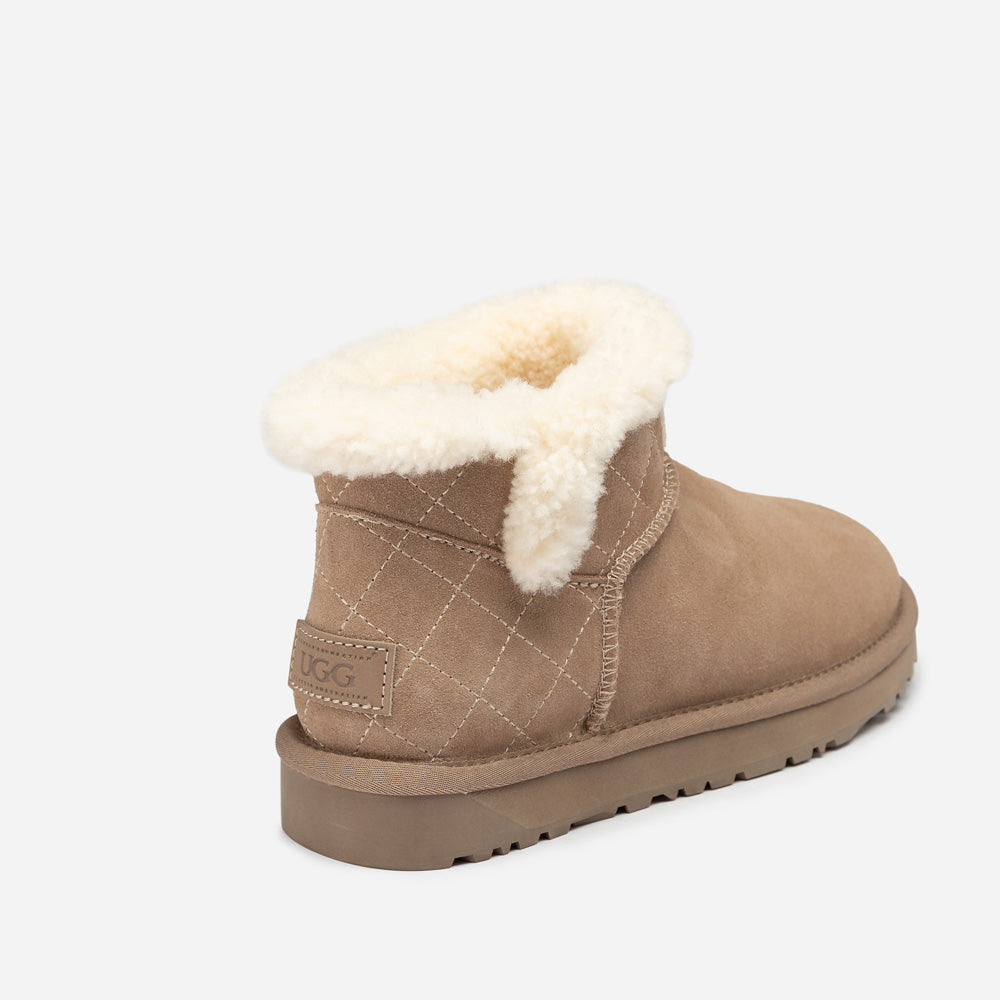 OZWEAR UGG Bondi Matelassé Shearling Ultra Mini Boot
