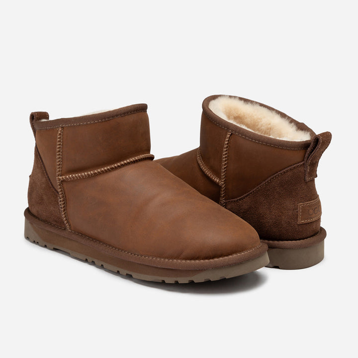 OZWEAR UGG  Men's Classic Ultra Mini Boots (Oiled Leather)