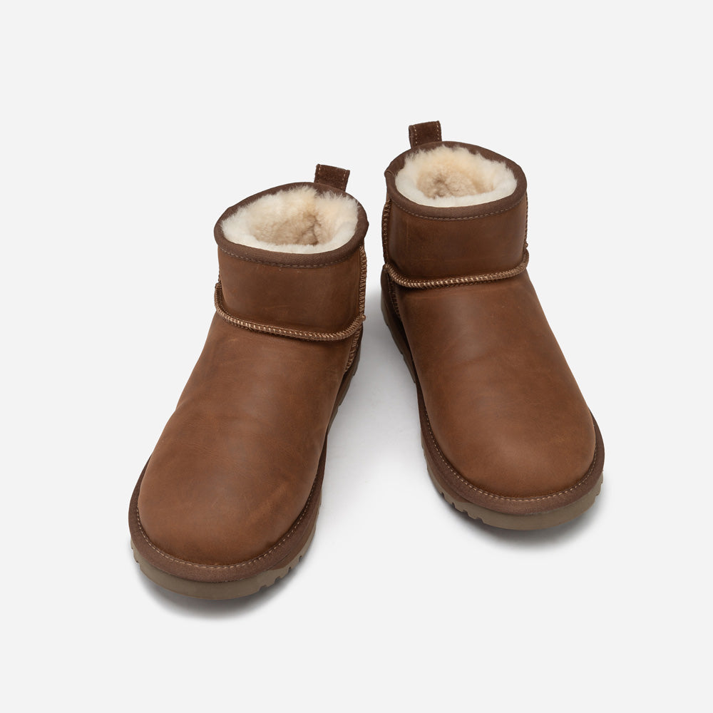 OZWEAR UGG  Men's Classic Ultra Mini Boots (Oiled Leather)