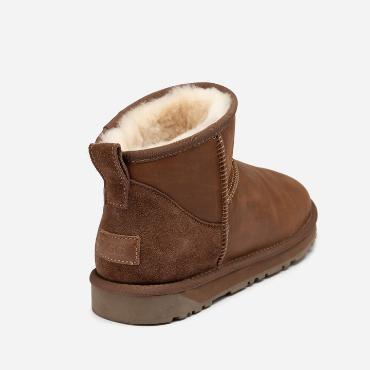 OZWEAR UGG  Men's Classic Ultra Mini Boots (Oiled Leather)