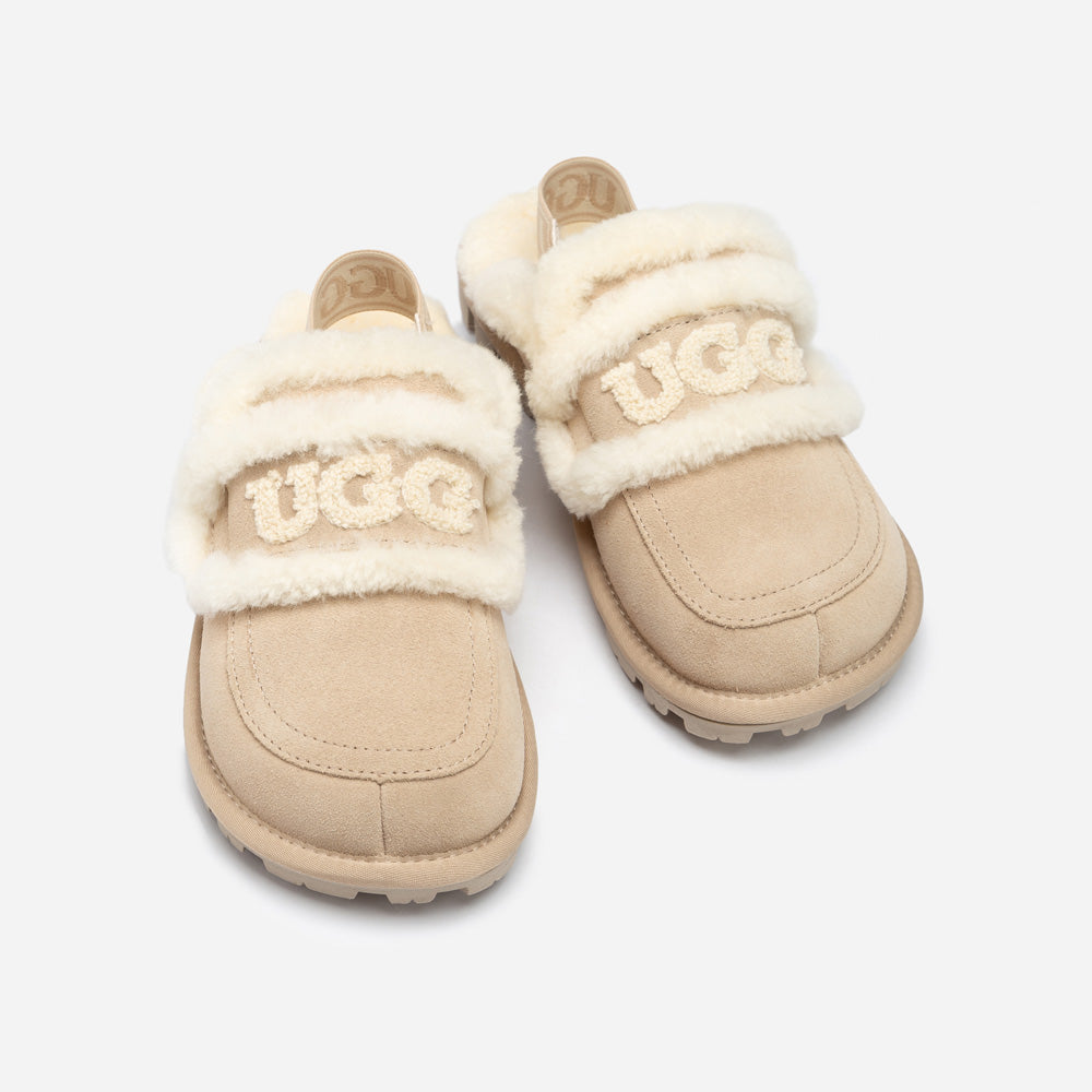 OZWEAR UGG Violet Shearling Slipper (Elastic Logo) (Detachable Feature)