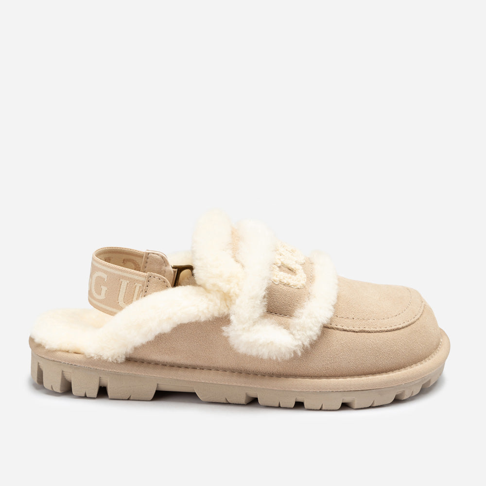 OZWEAR UGG Violet Shearling Slipper (Elastic Logo) (Detachable Feature)