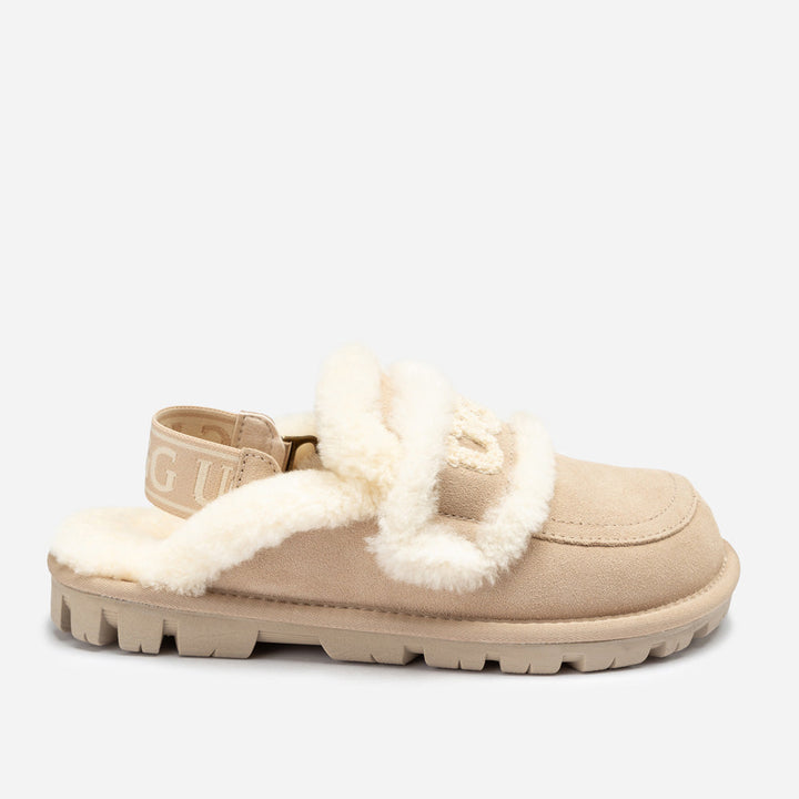 OZWEAR UGG Violet Shearling Slipper (Elastic Logo) (Detachable Feature)