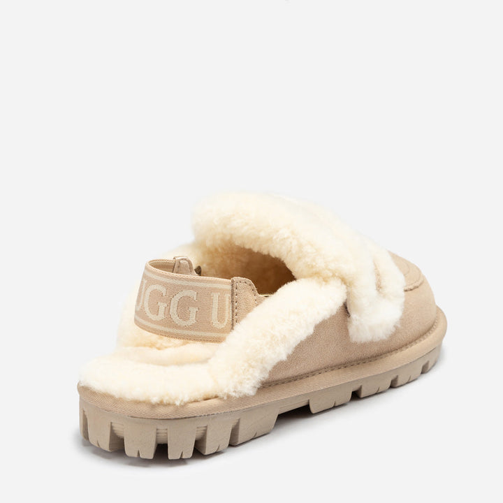OZWEAR UGG Violet Shearling Slipper (Elastic Logo) (Detachable Feature)