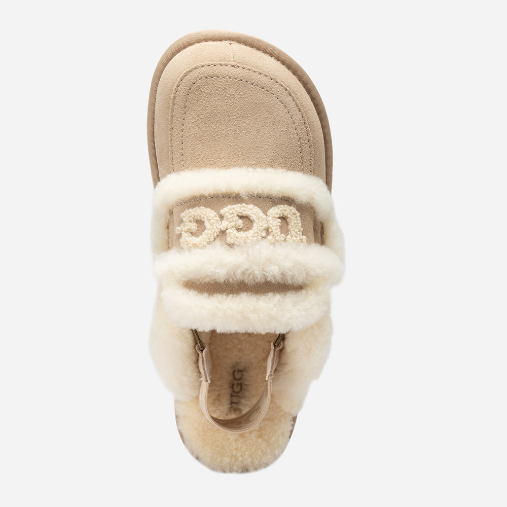 OZWEAR UGG Violet Shearling Slipper (Elastic Logo) (Detachable Feature)