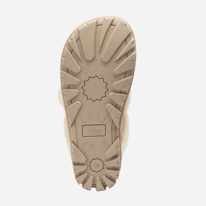 OZWEAR UGG Violet Shearling Slipper (Elastic Logo) (Detachable Feature)