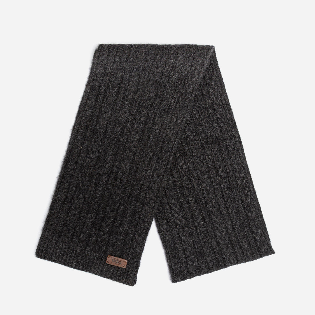 OZWEAR UGG Cable Knit Pure Cashmere Scarf