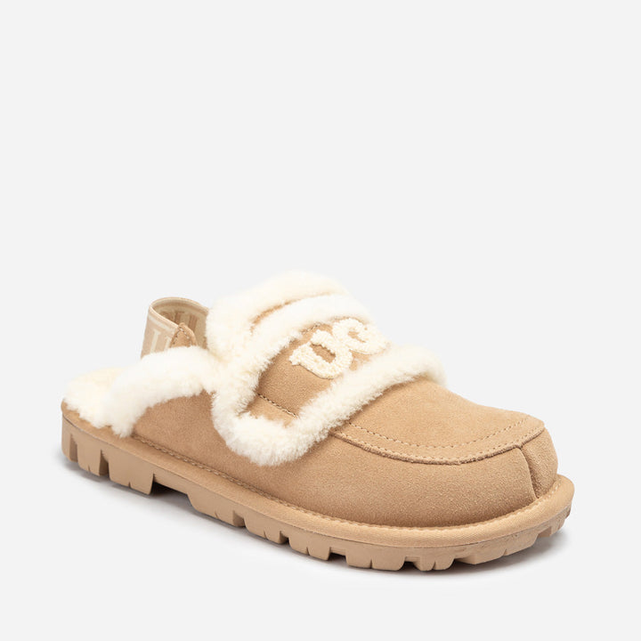 OZWEAR UGG Violet Shearling Slipper (Elastic Logo) (Detachable Feature)