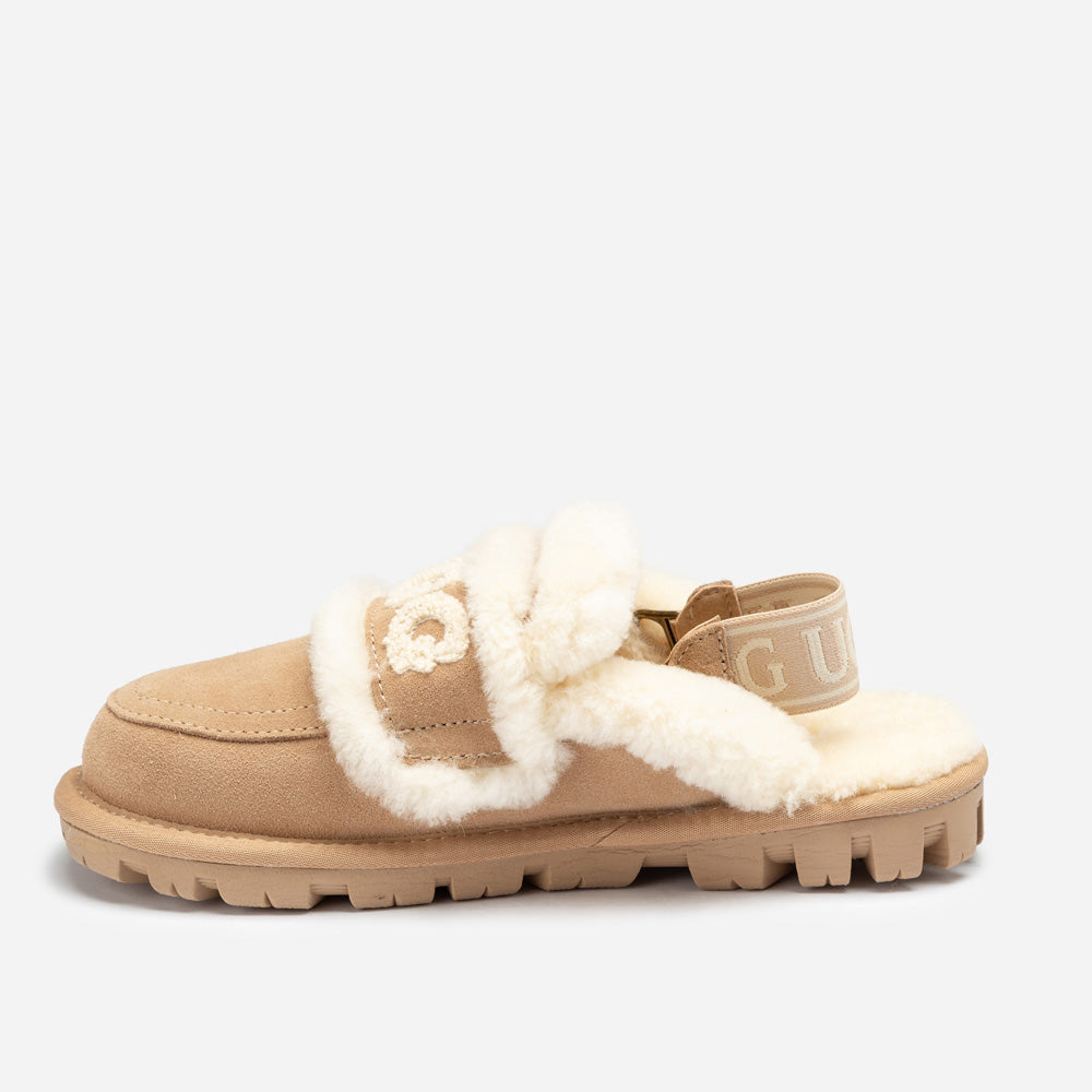 OZWEAR UGG Violet Shearling Slipper (Elastic Logo) (Detachable Feature)