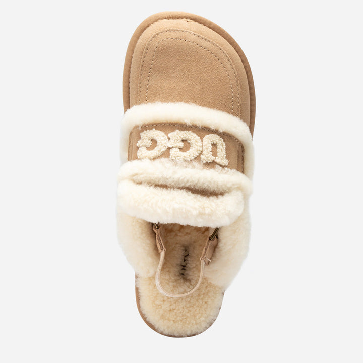 OZWEAR UGG Violet Shearling Slipper (Elastic Logo) (Detachable Feature)