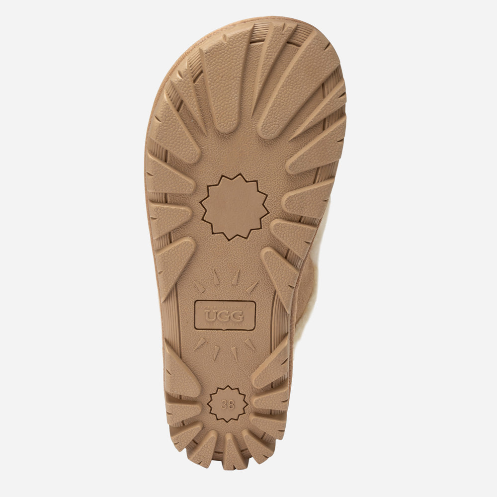 OZWEAR UGG Violet Shearling Slipper (Elastic Logo) (Detachable Feature)