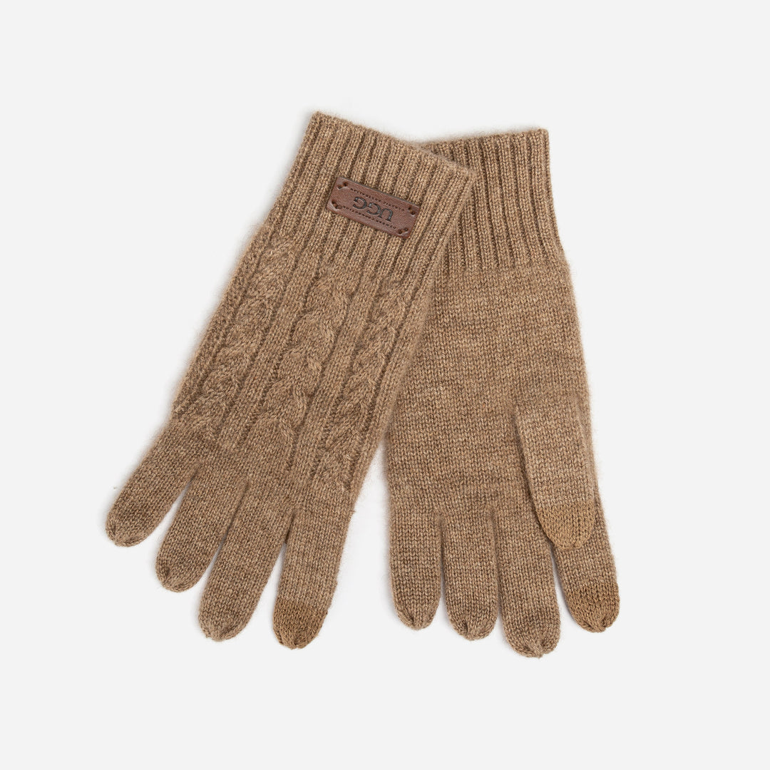 OZWEAR UGG Cable Knit Pure Cashmere Touch Screen Gloves