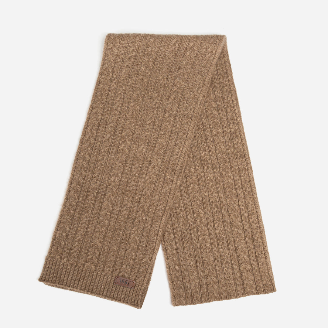 OZWEAR UGG Cable Knit Pure Cashmere Scarf