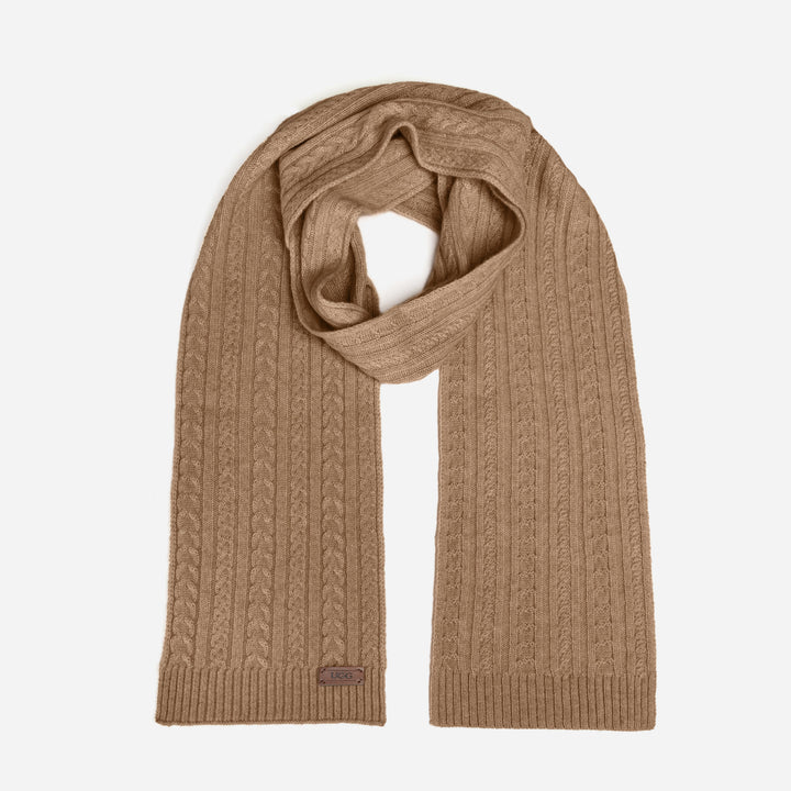 OZWEAR UGG Cable Knit Pure Cashmere Scarf