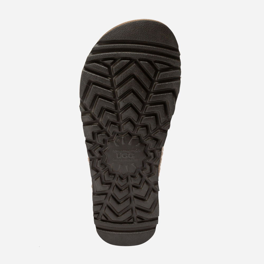 OZWEAR UGG Violet Matelassé Shearling Platform Slipper (Detachable Feature)