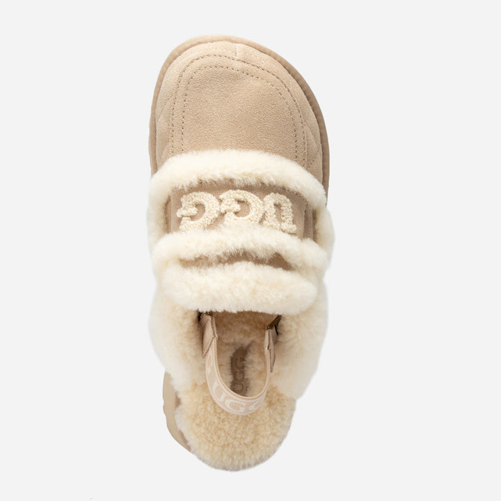 OZWEAR UGG Violet Matelassé Shearling Platform Slipper (Detachable Feature)