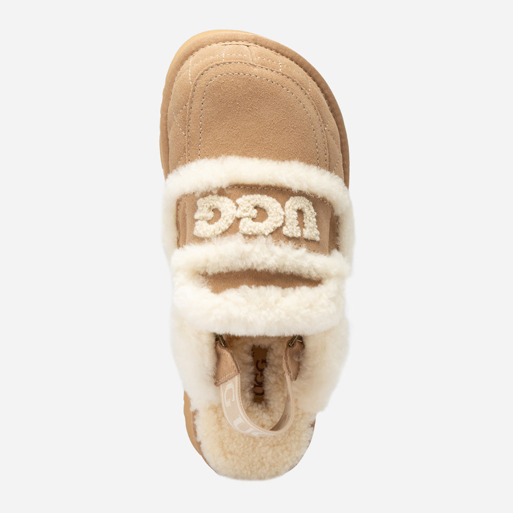 OZWEAR UGG Violet Matelassé Shearling Platform Slipper (Detachable Feature)