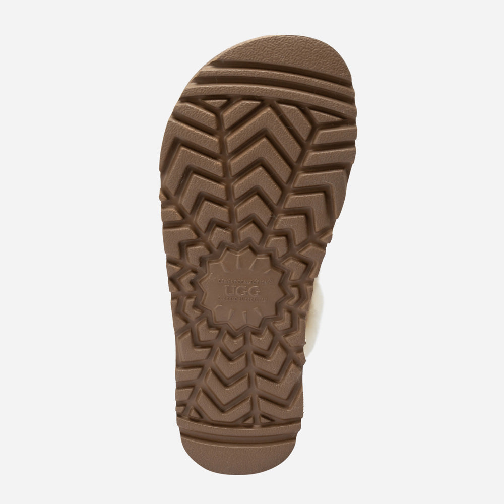 OZWEAR UGG Violet Matelassé Shearling Platform Slipper (Detachable Feature)