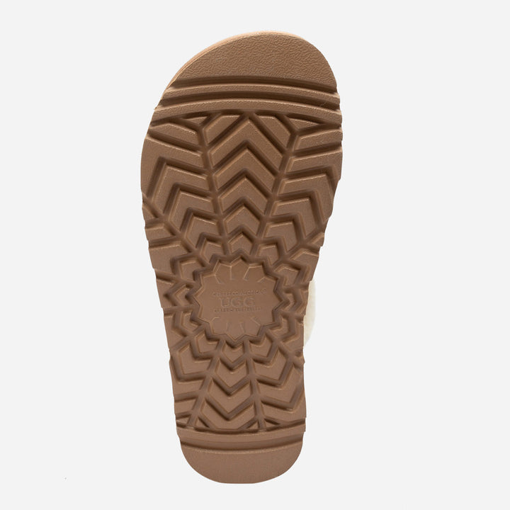 OZWEAR UGG Violet Matelassé Shearling Platform Slipper (Detachable Feature)