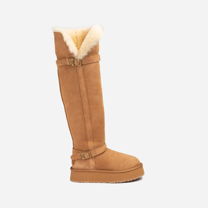 OZWEAR UGG  Classic Platform Buckle Tall Boots (Over The Knee)