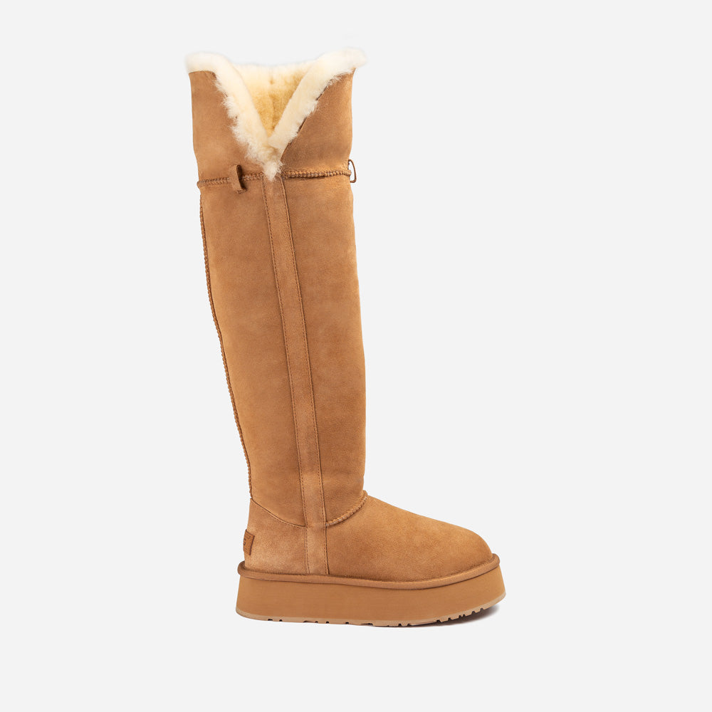 OZWEAR UGG  Classic Platform Buckle Tall Boots (Over The Knee)