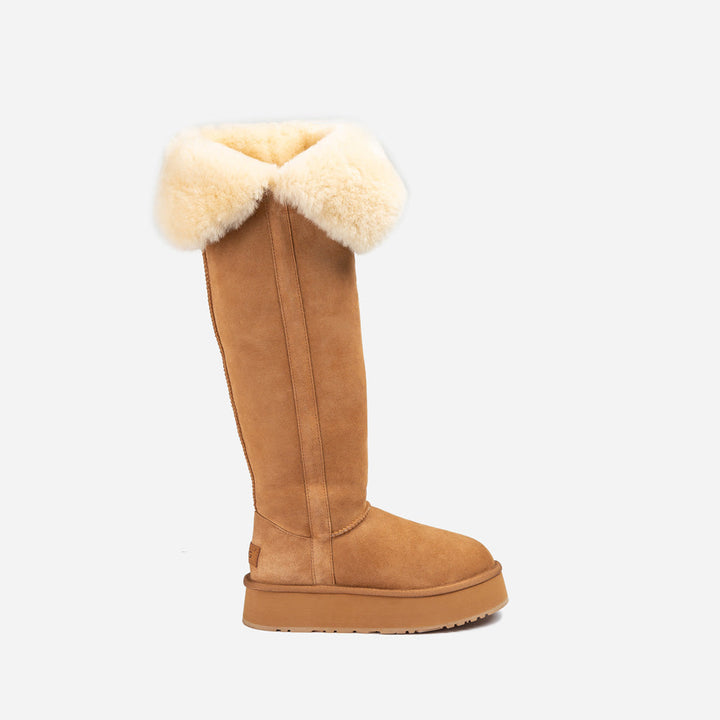 OZWEAR UGG Classic Platform Buckle Tall Boots (Over The Knee)
