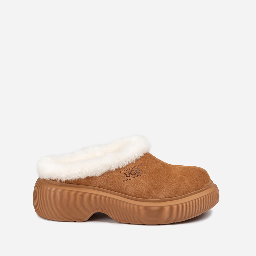 OZWEAR UGG Shearling Heights Clog