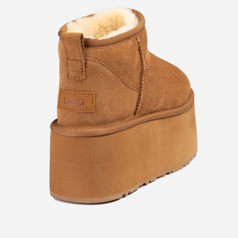 OZWEAR UGG Classic Platform Ultra Mini Boot (7cm) (Water Resistant)